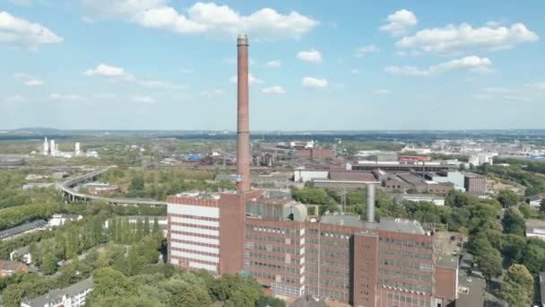 Industrial Power Plant Hermann Wenzel Duisburg Nordrhein Westfalen Voimalaitoksessa Tuotetaan — kuvapankkivideo