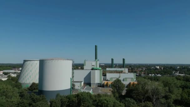 Plynová Elektrárna Hkw Iii Duisburg Elektrárna Kombinovanou Výrobu Tepla Elektřiny — Stock video