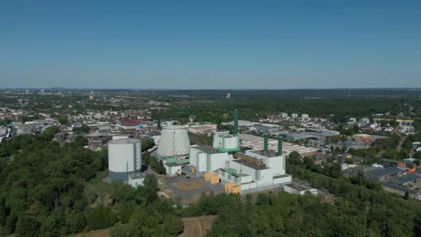 Usina Gás Hkw Iii Duisburg Central Combinada Calor Electricidade Chp — Vídeo de Stock