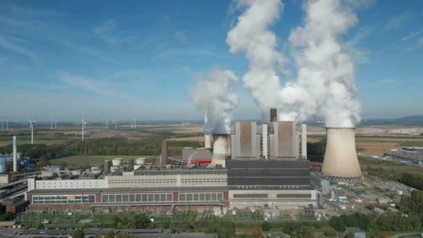 Aerial View Lignite Fired Power Station Weisweiler Operated Energy Company — Stock Video