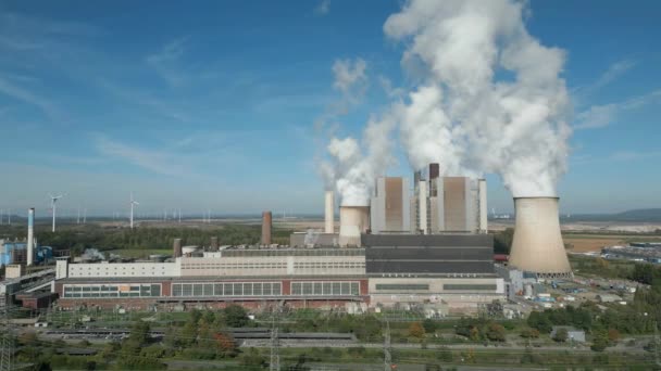 Enerji Şirketi Rwe Tarafından Işletilen Linyit Ateşlenmiş Weisweiler Enerji Istasyonunun — Stok video