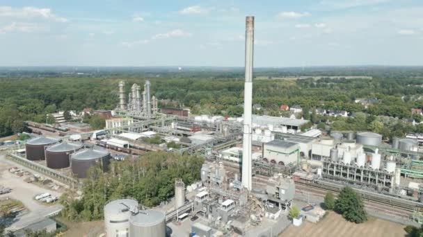 Електростанція Zweckel Місті Гладбек Північний Рейн Вестфалія Управляється Енергетичною Компанією — стокове відео