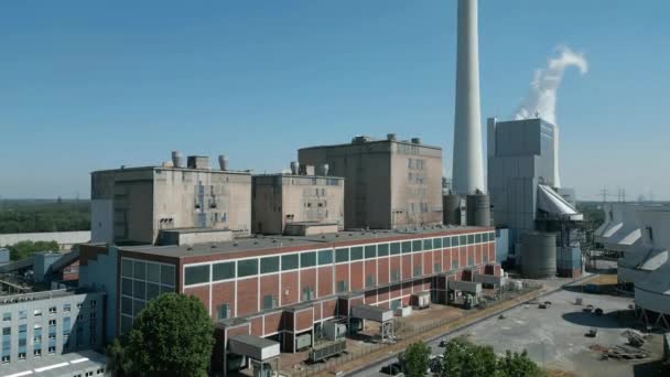 Εργοστάσιο Παραγωγής Ενέργειας Καύση Άνθρακα Χερν Σταθμός Συμπαραγωγής Θερμότητας Και — Αρχείο Βίντεο