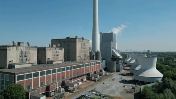 Koolgestookte Elektriciteitscentrale Herne Herne Warmtekrachtcentrale Wkk Heeft Een Geïnstalleerd Vermogen — Stockvideo