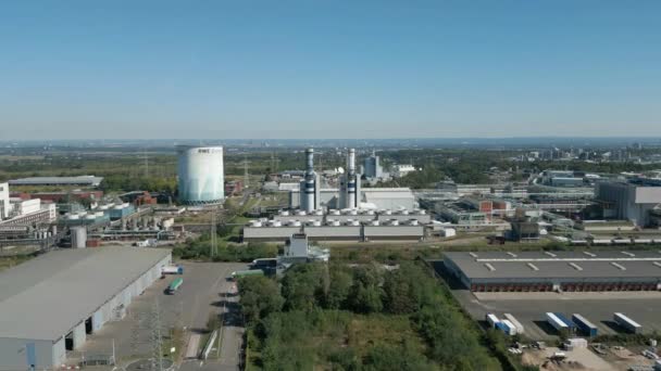 Elektriciteitscentrale Knapsack Combined Cycle Gas Turbine Ccgt Hrth Bij Keulen — Stockvideo