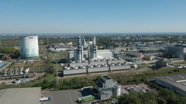 Das Gas Und Dampfturbinenkraftwerk Knapsack Hrth Bei Köln Wurde Juni — Stockvideo