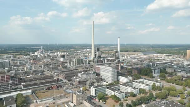 Széntüzelésű Erőmű Marl Vegyipari Parkban Amely Németország Harmadik Legnagyobb Ipari — Stock videók