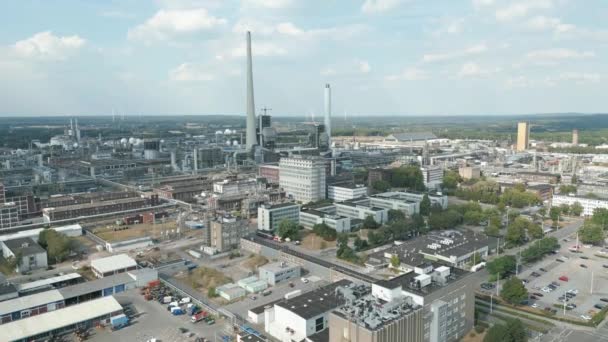 Steenkoolgestookte Elektriciteitscentrale Het Marl Chemical Park Het Derde Grootste Industriecluster — Stockvideo