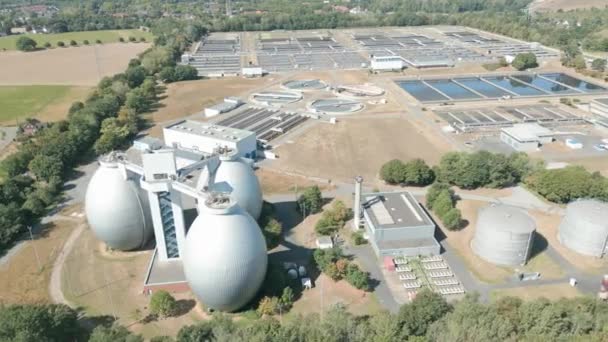 Wastewater Treatment Plant Emschermndung Located City Limits Dinslaken Oberhausen Duisburg — Stock Video