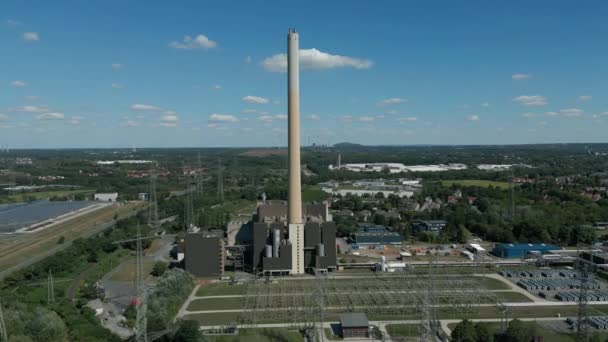 Aerial View Waste Energy Plant City Essen Germany Waste Management — Stock Video