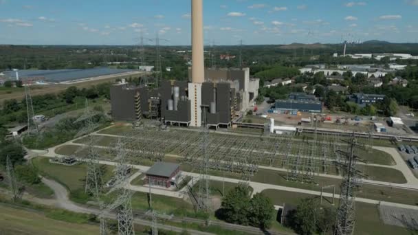 Вид Повітря Завод Waste Energy Місті Ессен Німеччина Центр Управління — стокове відео