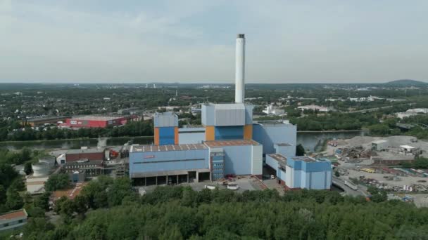 Gmva Niederrhein Uma Instalação Incineração Resíduos Que Funciona Como Uma — Vídeo de Stock