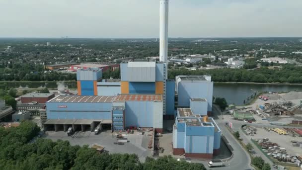 Gmvaニーダーライン Gmva Niederrhein オーベルハウゼン市にある官民パートナーシップ Ppp として運営されているごみ焼却施設である 1972年に設立され 商業廃棄物から電気と地域熱を発生させます — ストック動画