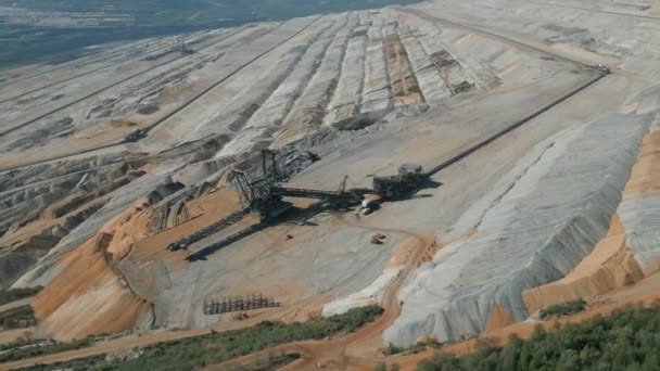 Kopalnia Odkrywkowa Hambach Jest Największą Kopalnią Węgla Brunatnego Europie Powierzchni — Wideo stockowe