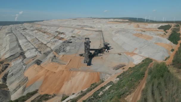 Otevřený Důl Hambach Největší Lignitový Důl Evropě Rozlohou 380 2017 — Stock video