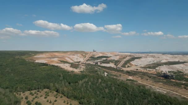 Kopalnia Odkrywkowa Hambach Jest Największą Kopalnią Węgla Brunatnego Europie Powierzchni — Wideo stockowe