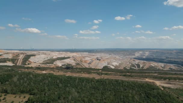 Hambach Açık Çukur Madeni 380 Hektarlık Işletim Alanı 2017 8500 — Stok video