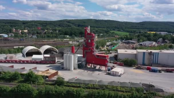 Impianto Frantumazione Ghiaia Pietre Con Impianti Asfalto Nella Renania Settentrionale — Video Stock