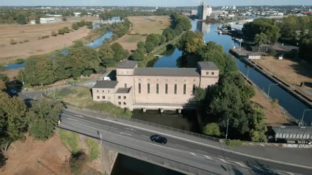 Raffelberg Hydropower Plant One Two Run River Power Plants City — Stock Video