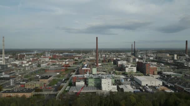 Хімічний Комплекс Хімічний Парк Місті Дормаген Північний Рейн Вестфалія Займає — стокове відео