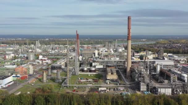 Kompleks Chemiczny Chempark Mieście Dormagen Nadrenii Północnej Westfalii Zajmuje Powierzchnię — Wideo stockowe