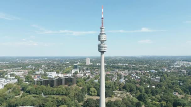 Τηλεοπτικός Πύργος Florian Turm Αποτελεί Ορόσημο Στην Πόλη Του Ντόρτμουντ — Αρχείο Βίντεο