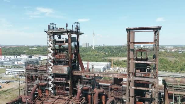 Historic Blast Furnace Plant Phoenix West Cidade Dortmund Renânia Norte — Vídeo de Stock