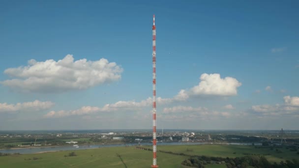Radio Broadcasting Tower Renania Del Norte Westfalia Fue Erigido 1968 — Vídeos de Stock