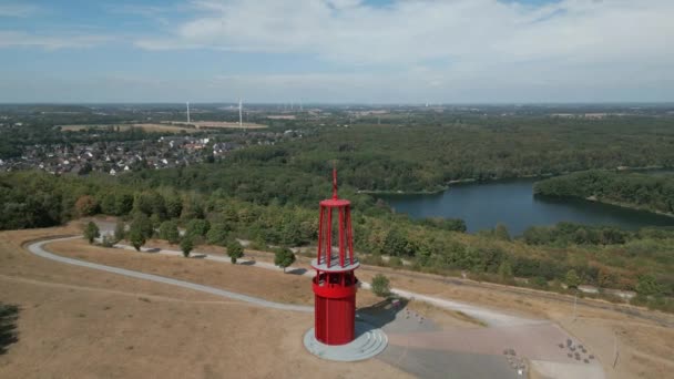 Escultura Marco Rheinpreussen Cidade Moers Uma Torre Trinta Metros Altura — Vídeo de Stock