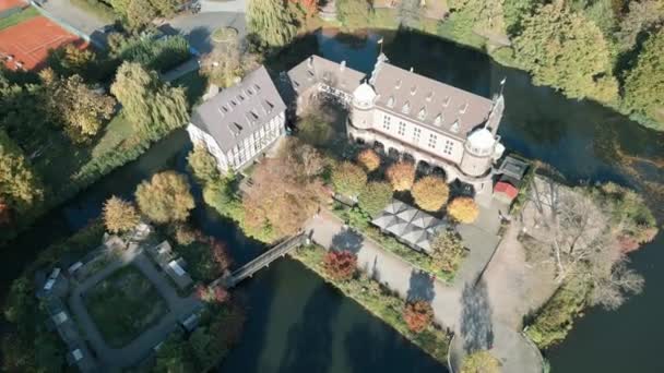 Віттінгенський Замок Англ Wittringen Castle Забудований Місті Гладбек Північний Рейн — стокове відео