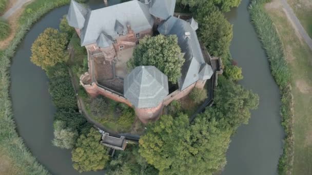 ブルグリン Burg Linn ノルトライン ヴェストファーレン州Krefeld市にある中世の水城 — ストック動画