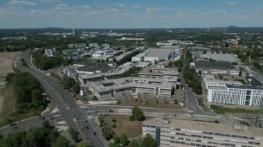 Kuzey Ren-Vestfalya 'daki Modern Ofis Kompleksi ve İş Parkı.