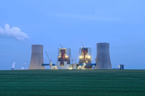 Construcción Centrales Eléctricas Carbón Experimentó Repunte Alemania Entre 2005 2015 —  Fotos de Stock