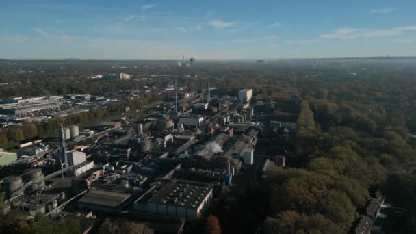 Specialty Chemicals Plant Nordrhein Westfalen Tyskland Fabriken Tillverkar Rad Produkter — Stockvideo