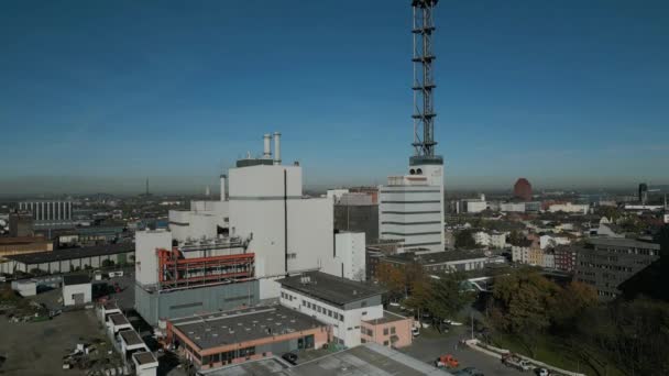 Εγκαταστάσεις Παραγωγής Ηλεκτρικής Ενέργειας Καύση Αερίου Στη Βόρεια Ρηνανία Βεστφαλία — Αρχείο Βίντεο