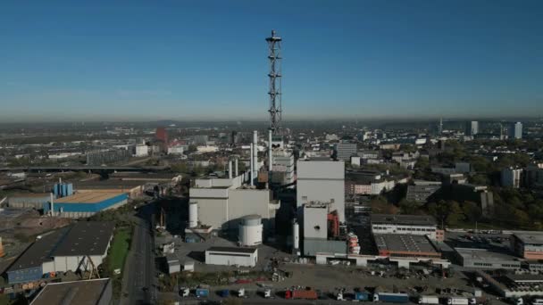 Εγκαταστάσεις Παραγωγής Ηλεκτρικής Ενέργειας Καύση Αερίου Στη Βόρεια Ρηνανία Βεστφαλία — Αρχείο Βίντεο