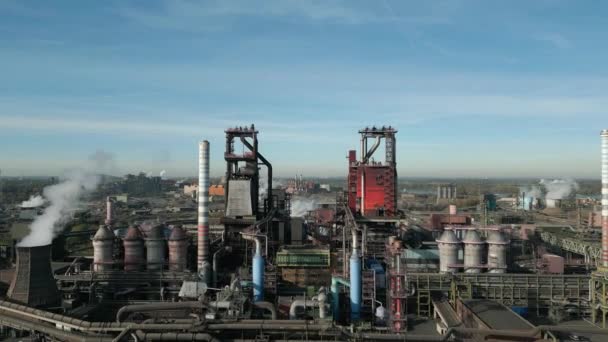 Дві Вибухові Печі Сталевому Заводі Північному Рейні Вестфалії Німеччина — стокове відео