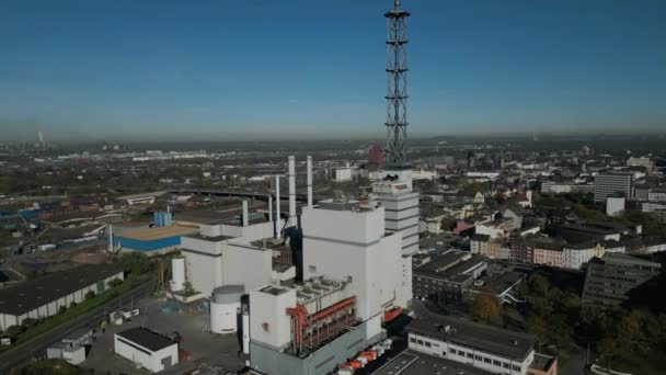Stillgelegtes Gaskraftwerk Nordrhein Westfalen — Stockvideo