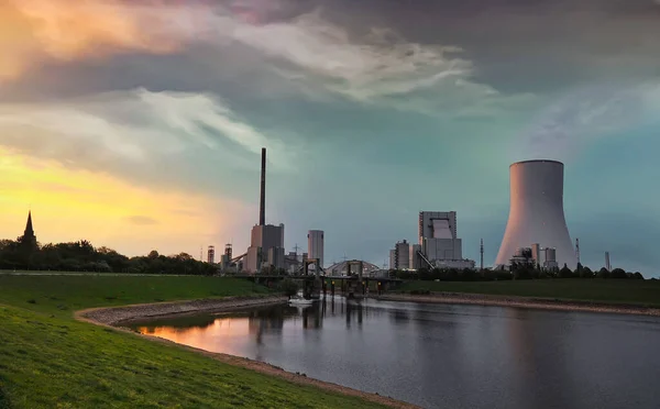 Kőszéntüzelésű Erőmű Walsum Unit Duisburg Városában Észak Rajna Vesztfáliában Erőmű — Stock Fotó