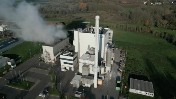 Biomassa Energiecentrale Noordrijn Westfalen Met Een Elektrisch Vermogen Van Megawatt — Stockvideo