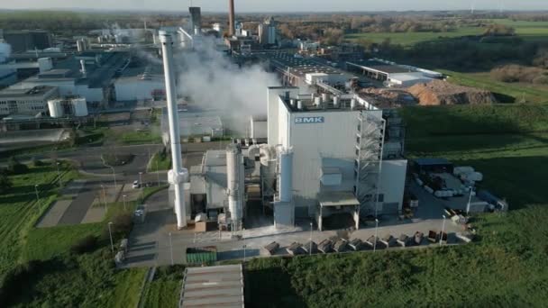 Planta Biomasa Renania Del Norte Westfalia Con Una Potencia Eléctrica — Vídeos de Stock