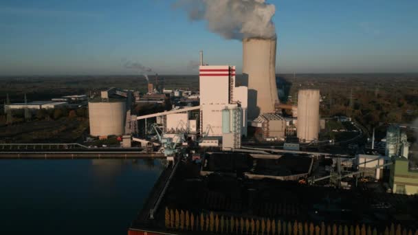 Steenkoolcentrales Noordrijn Westfalen Met Een Vermogen Van 750 Megawatt — Stockvideo