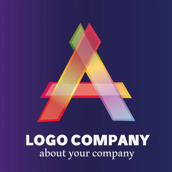 Ilustração Vetorial Logotipo Letra Com Vermelho Azul — Vetor de Stock