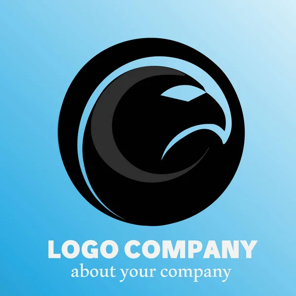 Colorido Hawk Vetor Ilustração Logotipo Abstrato Com Cartão Visita — Vetor de Stock