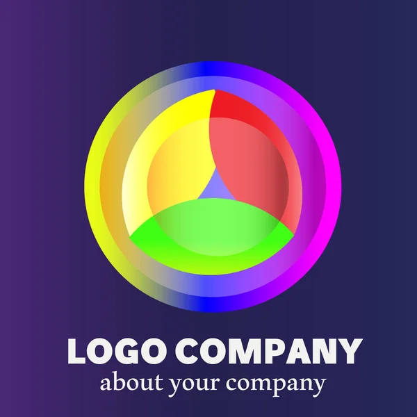 Kleurrijke Havik Vector Illustratie Van Abstract Logo Met Visitekaartje — Stockvector