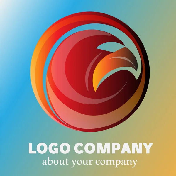 Kolorowy Jastrząb Wektor Ilustracja Abstrakcyjnego Logo Wizytówką — Wektor stockowy