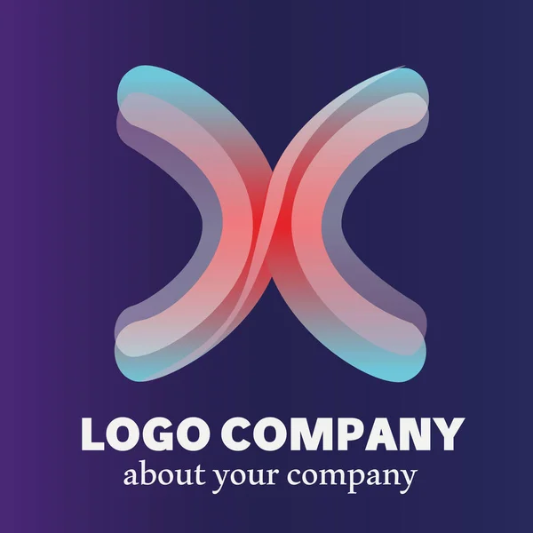 Vector Logotipo Abstracto Con Círculos Coloridos Brillantes — Vector de stock