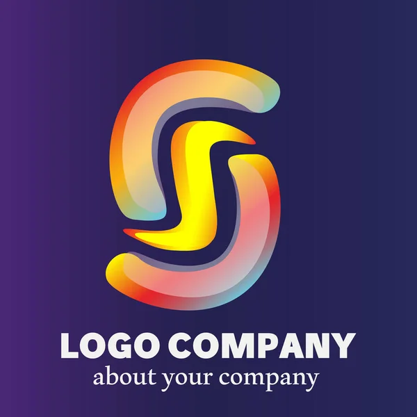 Ilustración Vectorial Una Letra Colorida Logo — Vector de stock
