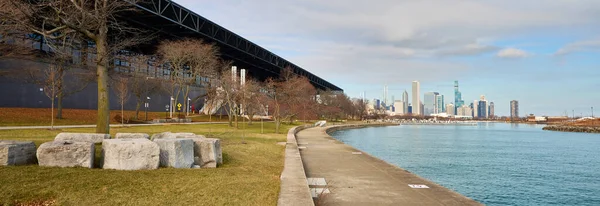 Looking North Chicago Lakefront Mccormick Place Winter Royalty Free Stock Photos
