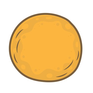 Meksika çizgi filmi Sopaipillas kabak börekleri beyaz arka planda izole edilmiş.